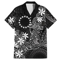 Black Kuki Airani Tapakau Family Matching Tank Maxi Dress and Hawaiian Shirt Tribal Anchor Mix Tiare LT7 Dad's Shirt - Short Sleeve Black - Polynesian Pride