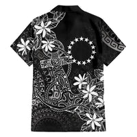 Black Kuki Airani Tapakau Family Matching Tank Maxi Dress and Hawaiian Shirt Tribal Anchor Mix Tiare LT7 Dad's Shirt - Long Sleeve Black - Polynesian Pride