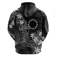 Black Kuki Airani Tapakau Hoodie Tribal Anchor Mix Tiare LT7 - Polynesian Pride