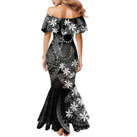Black Kuki Airani Tapakau Mermaid Dress Tribal Anchor Mix Tiare LT7 - Polynesian Pride