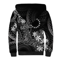 Black Kuki Airani Tapakau Sherpa Hoodie Tribal Anchor Mix Tiare