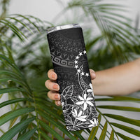 Black Kuki Airani Tapakau Skinny Tumbler Tribal Anchor Mix Tiare LT7 - Polynesian Pride