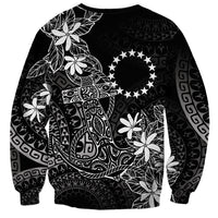 Black Kuki Airani Tapakau Sweatshirt Tribal Anchor Mix Tiare