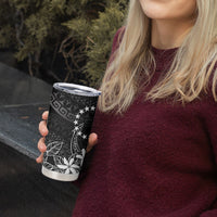 Black Kuki Airani Tapakau Tumbler Cup Tribal Anchor Mix Tiare