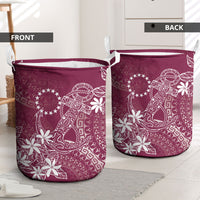 Maroon Kuki Airani Tapakau Laundry Basket Tribal Anchor Mix Tiare
