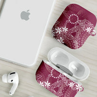 Maroon Kuki Airani Tapakau AirPods Case Tribal Anchor Mix Tiare