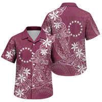 Maroon Kuki Airani Tapakau Family Matching Long Sleeve Bodycon Dress and Hawaiian Shirt Tribal Anchor Mix Tiare LT7 Son's Shirt Maroon - Polynesian Pride