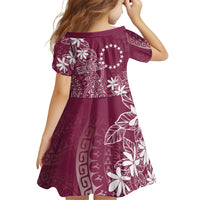 Maroon Kuki Airani Tapakau Family Matching Summer Maxi Dress and Hawaiian Shirt Tribal Anchor Mix Tiare LT7 - Polynesian Pride