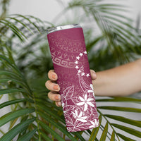 Maroon Kuki Airani Tapakau Skinny Tumbler Tribal Anchor Mix Tiare