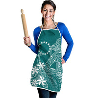 Teal Kuki Airani Tapakau Apron Tribal Anchor Mix Tiare
