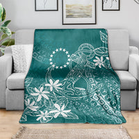Teal Kuki Airani Tapakau Blanket Tribal Anchor Mix Tiare