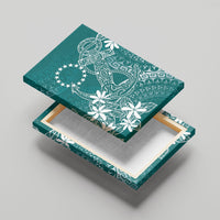 Teal Kuki Airani Tapakau Canvas Wall Art Tribal Anchor Mix Tiare