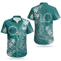 Teal Kuki Airani Tapakau Couples Matching Mermaid Dress and Hawaiian Shirt Tribal Anchor Mix Tiare LT7 - Polynesian Pride