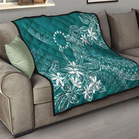 Teal Kuki Airani Tapakau Quilt Tribal Anchor Mix Tiare