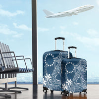 Navy Kuki Airani Tapakau Luggage Cover Tribal Anchor Mix Tiare