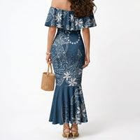 Navy Kuki Airani Tapakau Mermaid Dress Tribal Anchor Mix Tiare LT7 - Polynesian Pride