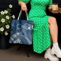 Navy Kuki Airani Tapakau Tote Bag Tribal Anchor Mix Tiare