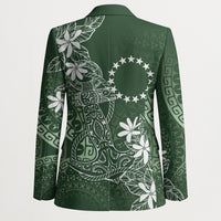 Sage Green Kuki Airani Tapakau Blazer Tribal Anchor Mix Tiare