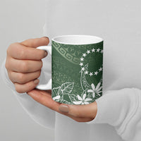 Sage Green Kuki Airani Tapakau Ceramic Mug Tribal Anchor Mix Tiare