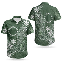 Sage Green Kuki Airani Tapakau Couples Matching Summer Maxi Dress and Hawaiian Shirt Tribal Anchor Mix Tiare LT7 - Polynesian Pride