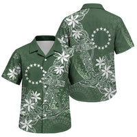 Sage Green Kuki Airani Tapakau Family Matching Off The Shoulder Long Sleeve Dress and Hawaiian Shirt Tribal Anchor Mix Tiare LT7 Son's Shirt Sage Green - Polynesian Pride