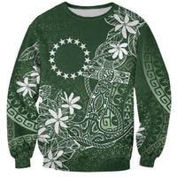 Sage Green Kuki Airani Tapakau Sweatshirt Tribal Anchor Mix Tiare