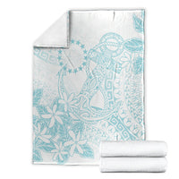 Turquoise Kuki Airani Tapakau Blanket Tribal Anchor Mix Tiare