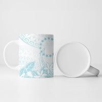 Turquoise Kuki Airani Tapakau Ceramic Mug Tribal Anchor Mix Tiare
