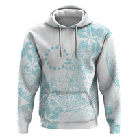 Turquoise Kuki Airani Tapakau Zip Hoodie Tribal Anchor Mix Tiare