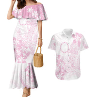 Candy Pink Kuki Airani Tapakau Couples Matching Mermaid Dress and Hawaiian Shirt Tribal Anchor Mix Tiare LT7 Candy Pink - Polynesian Pride