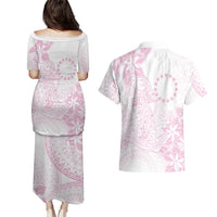 Candy Pink Kuki Airani Tapakau Couples Matching Puletasi and Hawaiian Shirt Tribal Anchor Mix Tiare LT7 - Polynesian Pride