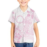Candy Pink Kuki Airani Tapakau Family Matching Mermaid Dress and Hawaiian Shirt Tribal Anchor Mix Tiare LT7 Son's Shirt Candy Pink - Polynesian Pride