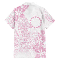 Candy Pink Kuki Airani Tapakau Family Matching Off Shoulder Maxi Dress and Hawaiian Shirt Tribal Anchor Mix Tiare LT7 Dad's Shirt - Long Sleeve Candy Pink - Polynesian Pride