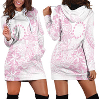 Candy Pink Kuki Airani Tapakau Hoodie Dress Tribal Anchor Mix Tiare LT7 - Polynesian Pride