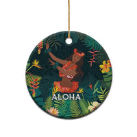 Hawaii Hula Girl Vintage Ceramic Ornament Tropical Forest