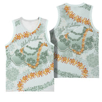 Hawaii Kaho'olawe Island Flowers Lei Basketball Jersey Silver Hinahina Kū Kahakai