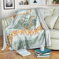 Hawaii Kaho'olawe Island Flowers Lei Blanket Silver Hinahina Kū Kahakai