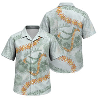 Hawaii Kaho'olawe Island Flowers Lei Family Matching Long Sleeve Bodycon Dress and Hawaiian Shirt Silver Hinahina Kū Kahakai LT7 Son's Shirt Silver - Polynesian Pride