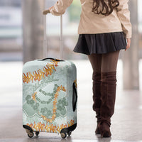 Hawaii Kaho'olawe Island Flowers Lei Luggage Cover Silver Hinahina Kū Kahakai
