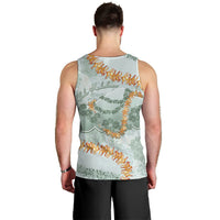 Hawaii Kaho'olawe Island Flowers Lei Men Tank Top Silver Hinahina Kū Kahakai
