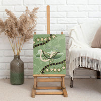 Hawaii Molokai Island Flowers Lei Canvas Wall Art Kukui Nut Mossy Green