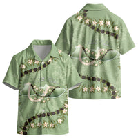 Hawaii Molokai Island Flowers Lei Kid Hawaiian Shirt Kukui Nut Mossy Green LT7 - Polynesian Pride