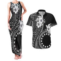 Kia Orana Cook Islands Couples Matching Tank Maxi Dress and Hawaiian Shirt Tiare and Stars