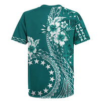 Kia Orana Cook Islands Rugby Jersey Tiare and Stars - Teal