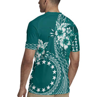 Kia Orana Cook Islands Rugby Jersey Tiare and Stars - Teal