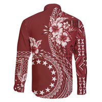 Kia Orana Cook Islands Family Matching Summer Maxi Dress and Hawaiian Shirt Tiare and Stars - Scarlet LT7 - Polynesian Pride