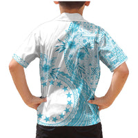 Kia Orana Cook Islands Family Matching Mermaid Dress and Hawaiian Shirt Tiare and Stars - Turquoise LT7 - Polynesian Pride