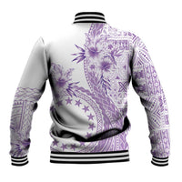 Kia Orana Cook Islands Baseball Jacket Tiare and Stars - Lavender