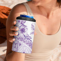 Kia Orana Cook Islands 4 in 1 Can Cooler Tumbler Tiare & Stars - Lavender
