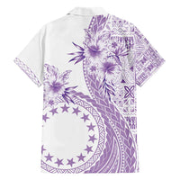 Kia Orana Cook Islands Hawaiian Shirt Tiare and Stars - Lavender